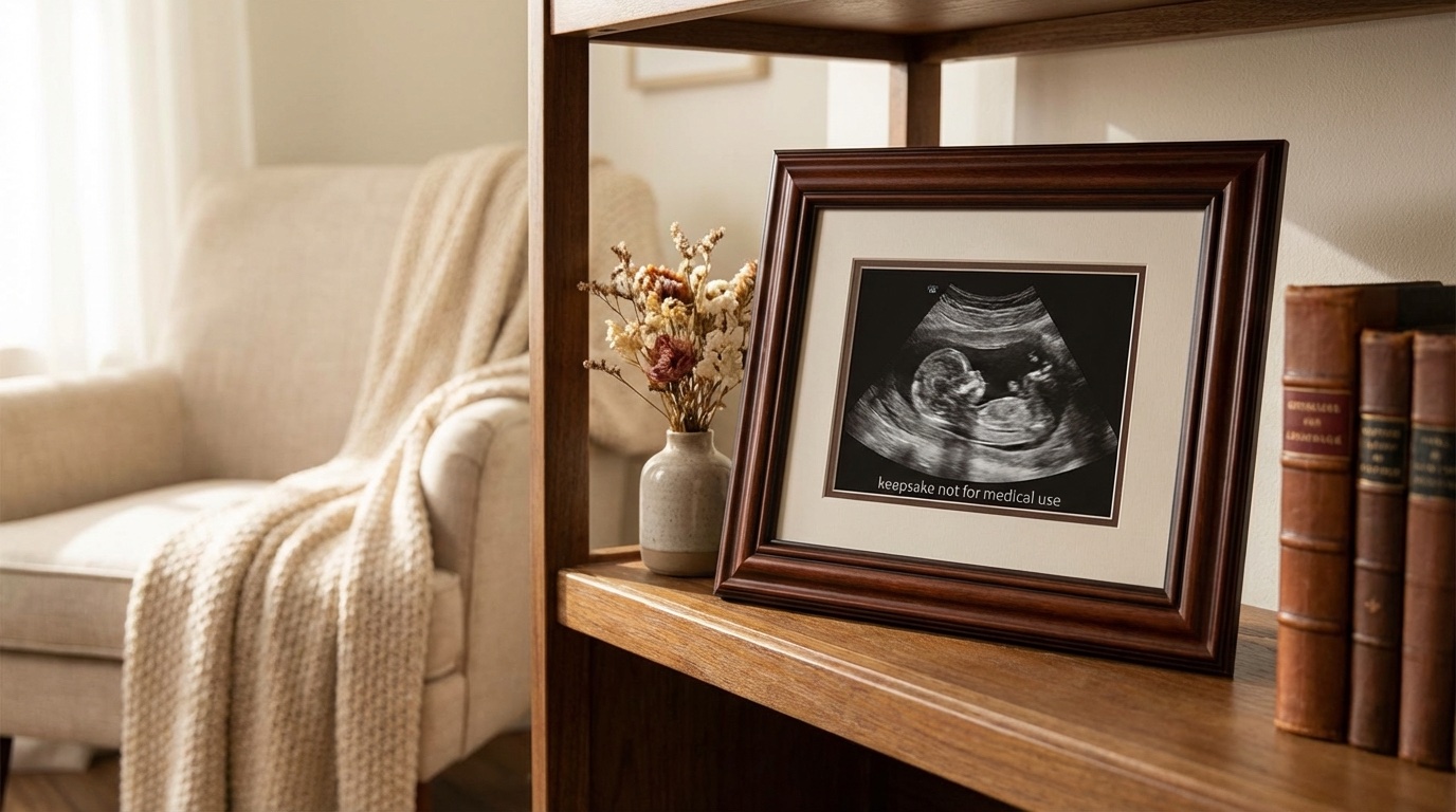 Example of a custom-designed fake ultrasound from an individual seller